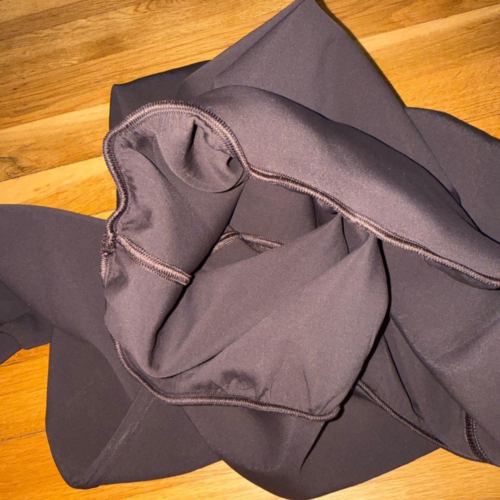 Brown High-Neck Cropped Sweatshirt - Picture 4 of 4